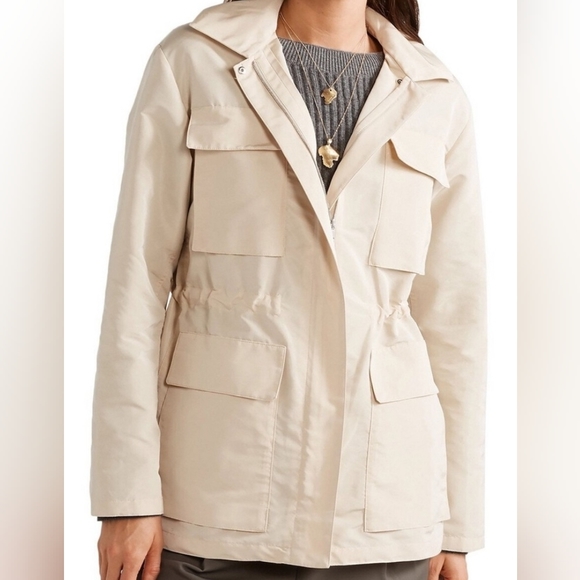 Theory Anorak in ecru/ cream... waist cinch & pockets NWT either S or XS! - Picture 2 of 8